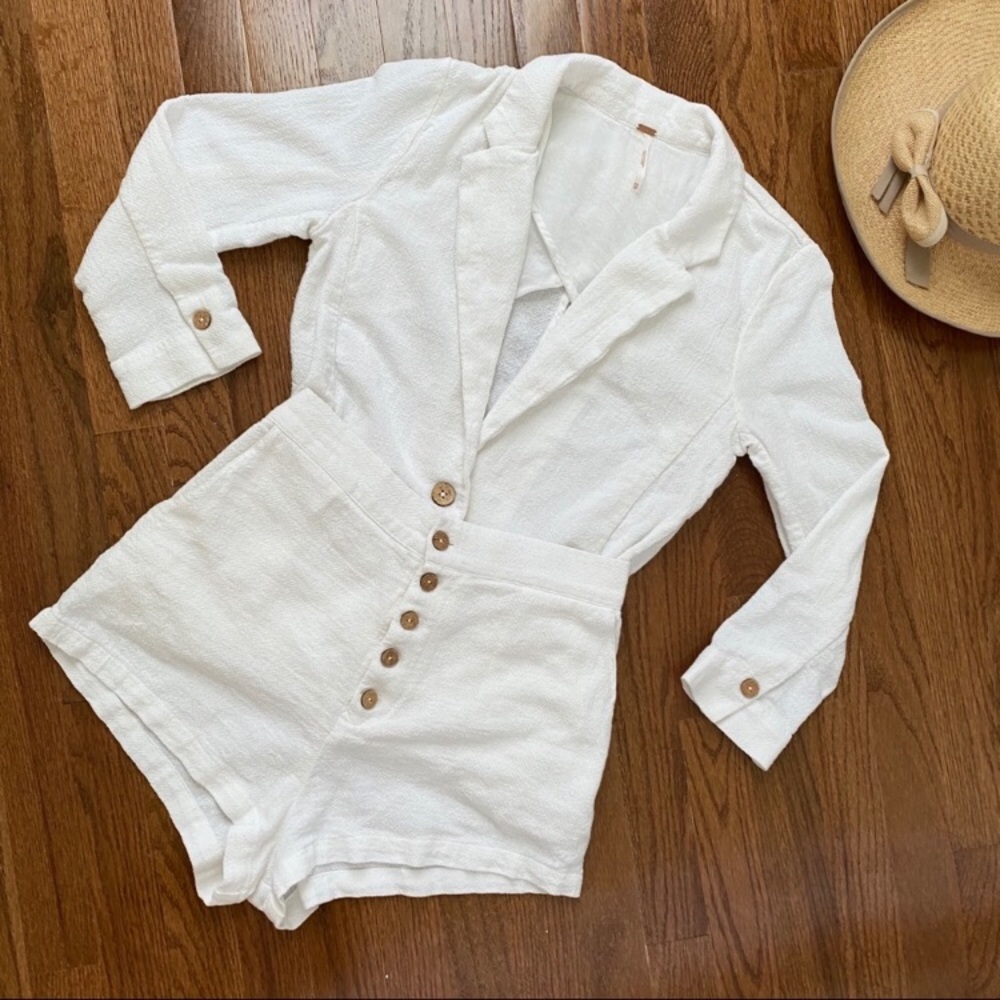 Free People | White High Waisted Shorts